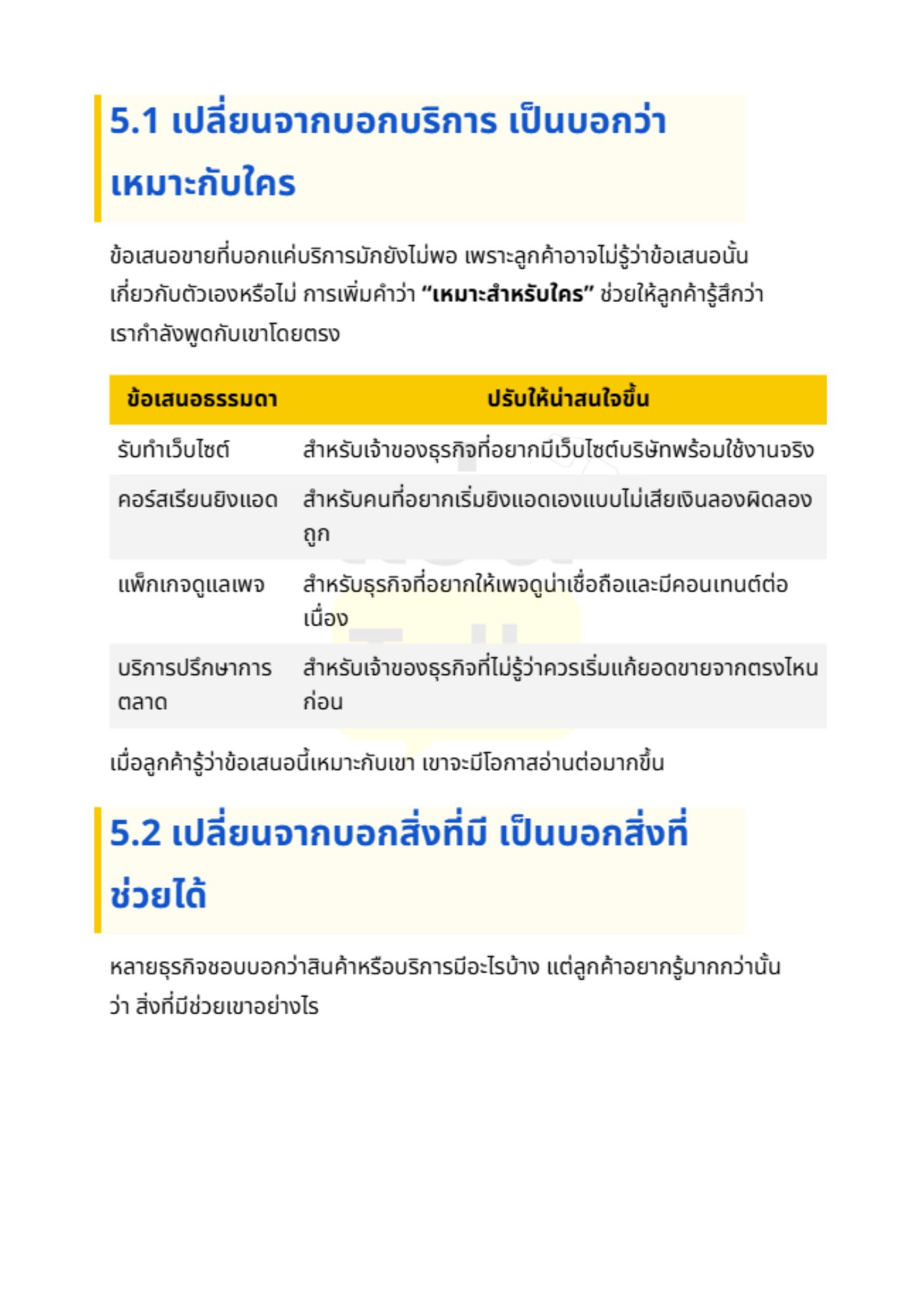 Template เขียนข้อเสนอขาย - 3