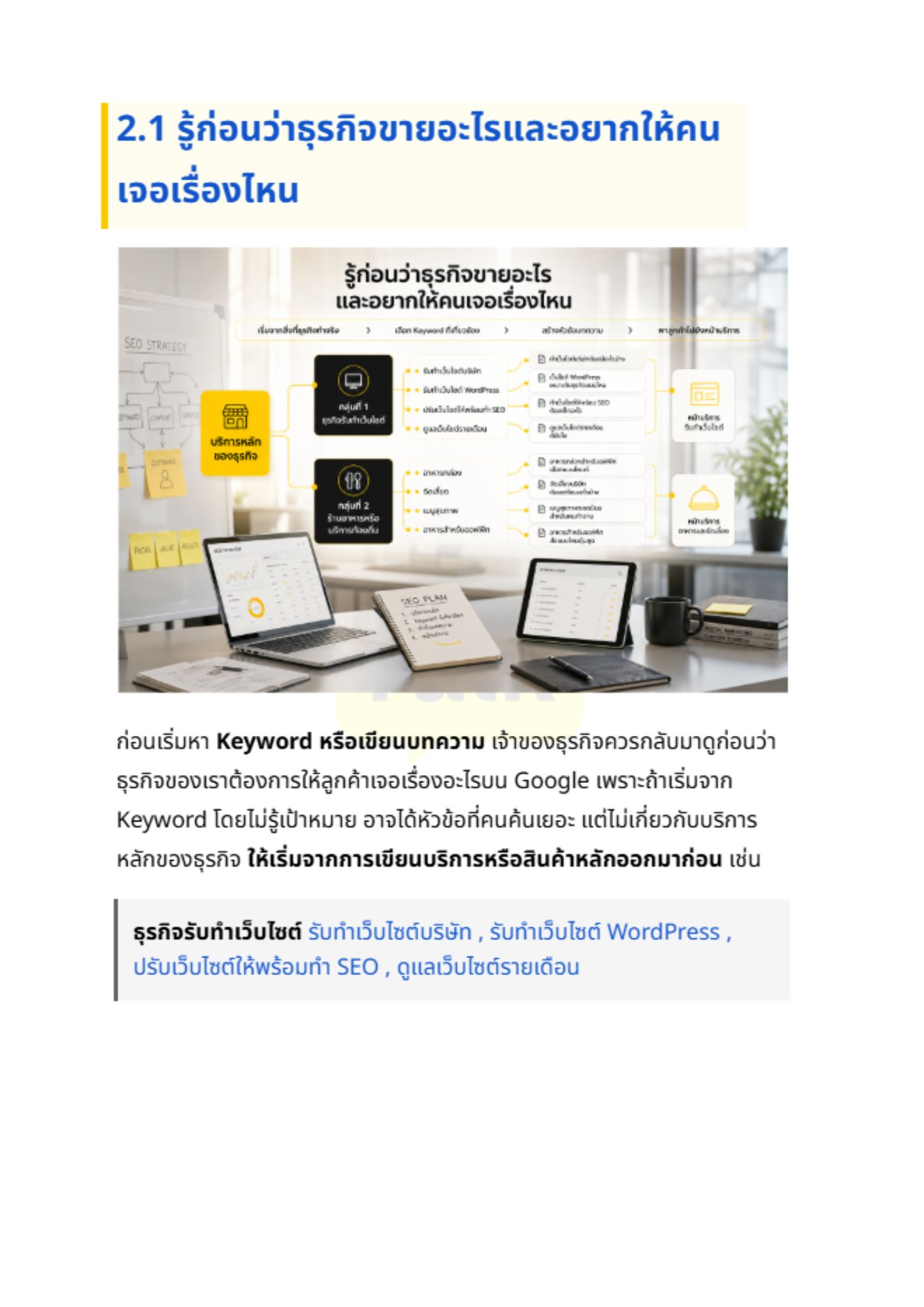 แผนทำบทความ SEO - 2